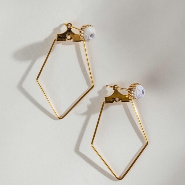 Geometric Paper Bead Earrings