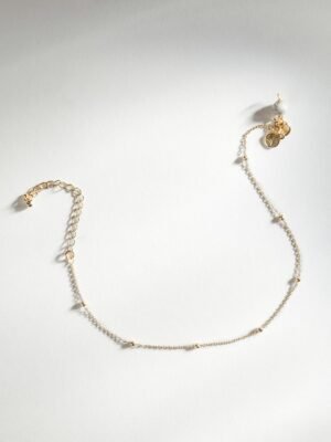 Gold Satellite Beaded Anklet