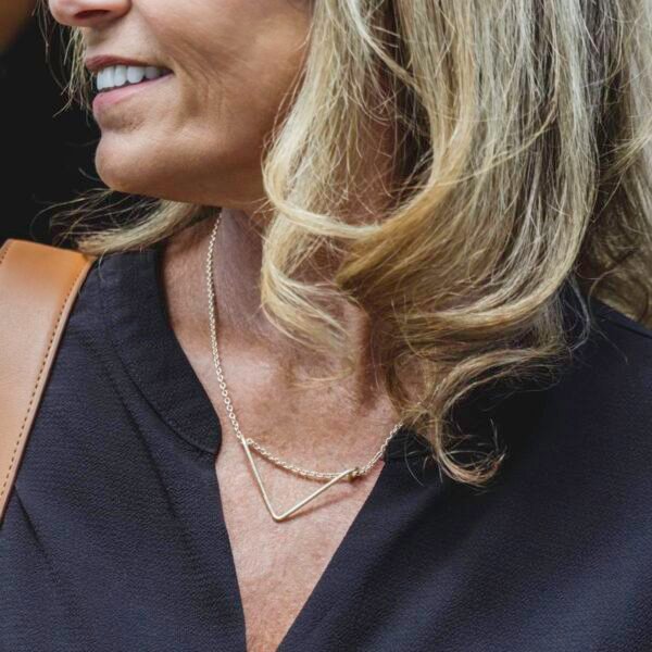 Gold Triangle Necklace