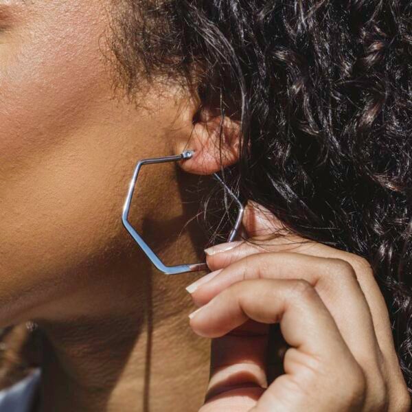 Silver Geometric Earrings