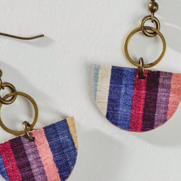 Half Circle Colorful Dangle Earrings
