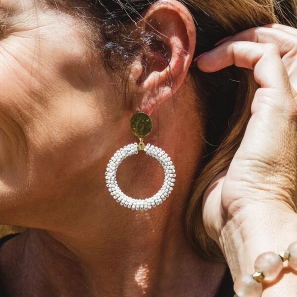 Beaded Hoop Earrings