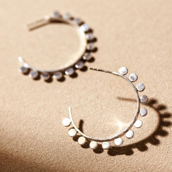 Disc Hoop Earrings